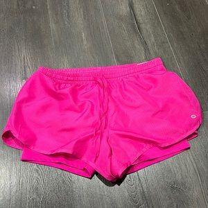 Pink athletic shorts